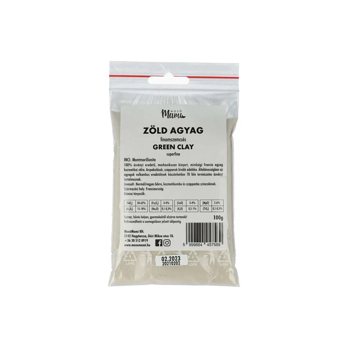 Zöld agyag 100g